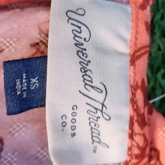 Universal Thread Peach & Coral XS Tiered Dress - Picture 9 of 10